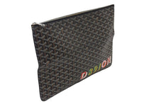 Load image into Gallery viewer, GOYARD ゴヤール セナGM クラッチバッグ SENAT2GMLTY01CL01P レザー PVC ブラック シルバー金具 美品 中古 4c070594