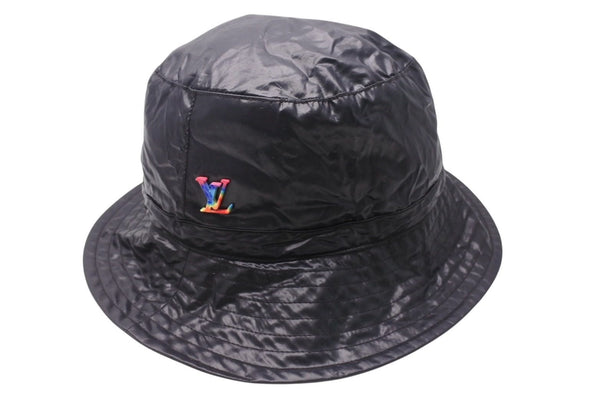 LOUIS VUITTON Bonnet Bucket Hat MP2877 Virgil Abloh Black Multicolor Nylon Good Condition Used 4c070605