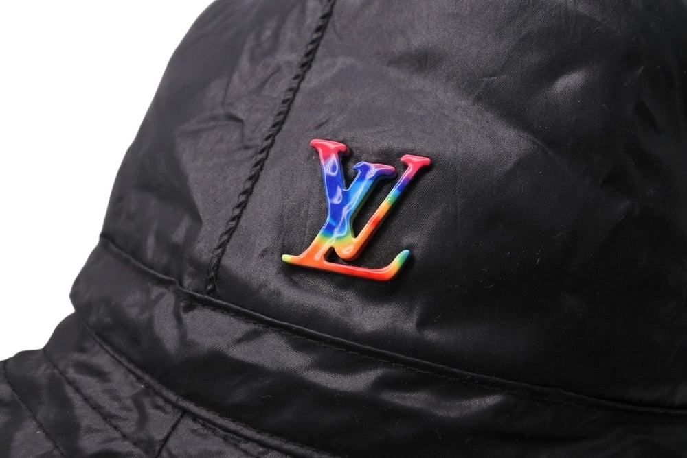 LOUIS VUITTON Bonnet Bucket Hat MP2877 Virgil Abloh Black Multicolor Nylon Good Condition Used 4c070605