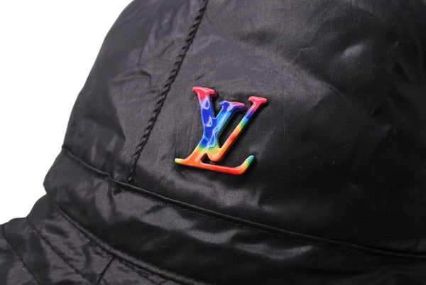 LOUIS VUITTON Bonnet Bucket Hat MP2877 Virgil Abloh Black Multicolor Nylon Good Condition Used 4c070605