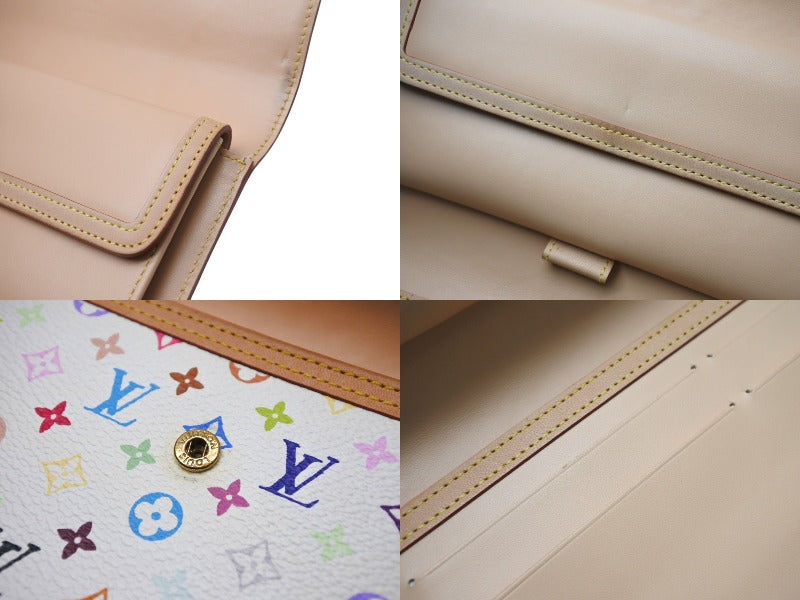 LOUIS VUITTON ルイヴィトン 長財布 M92659 ポルトトレゾール インターナショナル 村上隆 ホワイト マルチカラー PVC 美品  中古 4c070608 – Casanova Vintage