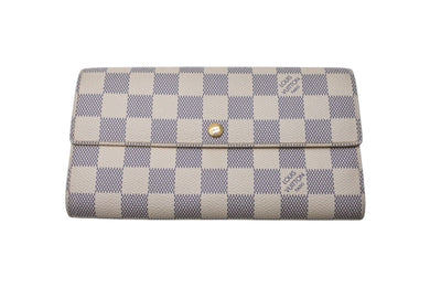 LOUIS VUITTON ルイヴィトン ポルトフォイユ サラ ダミエアズール 財布 長財布 N61735 ベージュ 美品 中古 4c070609