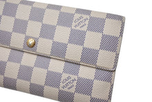 Load image into Gallery viewer, LOUIS VUITTON ルイヴィトン ポルトフォイユ サラ ダミエアズール 財布 長財布 N61735 ベージュ 美品 中古 4c070609