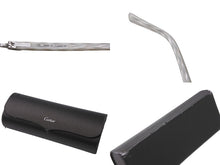 画像をギャラリービューアに読み込む, Cartier カルティエ リムレス メガネ フレーム 度入り 6239904 プラスチック メタル ホワイト シルバー金具 美品 中古 4c070612