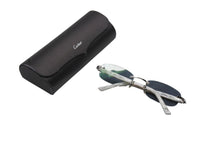 画像をギャラリービューアに読み込む, Cartier カルティエ リムレス メガネ フレーム 度入り 6239904 プラスチック メタル ホワイト シルバー金具 美品 中古 4c070612