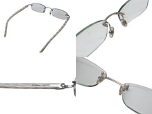 画像をギャラリービューアに読み込む, Cartier カルティエ リムレス メガネ フレーム 度入り 6239904 プラスチック メタル ホワイト シルバー金具 美品 中古 4c070612