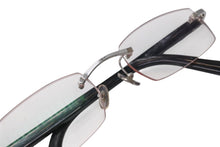 画像をギャラリービューアに読み込む, Cartier カルティエ メガネ リムレス フチなし 度入り 4639704 フランス製 プラスチック メタル ブラック □20 美品 中古 4c070613