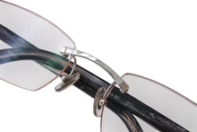 画像をギャラリービューアに読み込む, Cartier カルティエ メガネ リムレス フチなし 度入り 4639704 フランス製 プラスチック メタル ブラック □20 美品 中古 4c070613