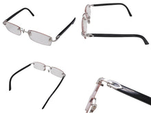 画像をギャラリービューアに読み込む, Cartier カルティエ メガネ リムレス フチなし 度入り 4639704 フランス製 プラスチック メタル ブラック □20 美品 中古 4c070613