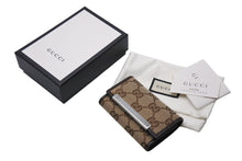 Load image into Gallery viewer, GUCCI グッチ 6連キーケース GGキャンバス 総柄 ベージュ ブラウン キャンバス レザー 127048 美品 中古 4c070615