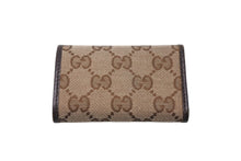 画像をギャラリービューアに読み込む, GUCCI グッチ 6連キーケース GGキャンバス 総柄 ベージュ ブラウン キャンバス レザー 127048 美品 中古 4c070615