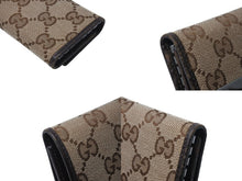 画像をギャラリービューアに読み込む, GUCCI グッチ 6連キーケース GGキャンバス 総柄 ベージュ ブラウン キャンバス レザー 127048 美品 中古 4c070615