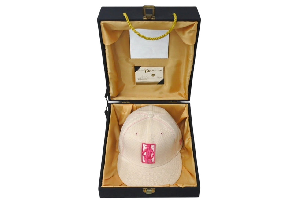 極美品 NEW ERA ニューエラ La La Landキャップ 50周年世界288個限定 帽子 ピンク サイズ7 1/2 59.6cm 中古 4c070630