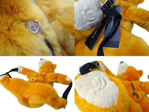 New and unused Dolce&GDolce &amp; Gabbana bear motif backpack, animal series, fur, orange, used, 4c070633