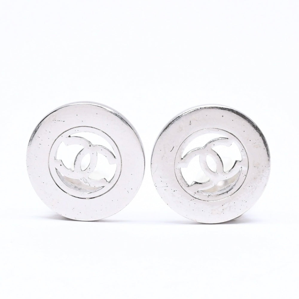 CHANEL シャネル VINTAGE ヴィンテージ ココマーク イヤリング 重量約14.24g 97A刻印 メタル シルバー 両耳用 美品 中古 4c070657