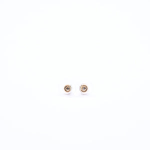 CHANEL Earrings Coco Mark Redstone Rhinestone 05C Stamp Seashell Good Condition Used 4c061159
