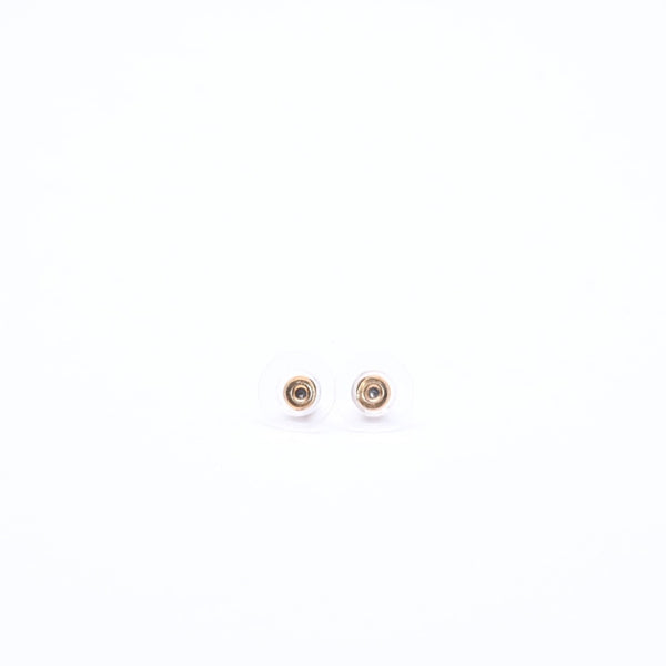 CHANEL Earrings Coco Mark Redstone Rhinestone 05C Stamp Seashell Good Condition Used 4c061159