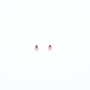 CHANEL Earrings Coco Mark Redstone Rhinestone 05C Stamp Seashell Good Condition Used 4c061159
