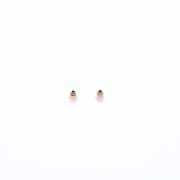 CHANEL Earrings Coco Mark Redstone Rhinestone 05C Stamp Seashell Good Condition Used 4c061159