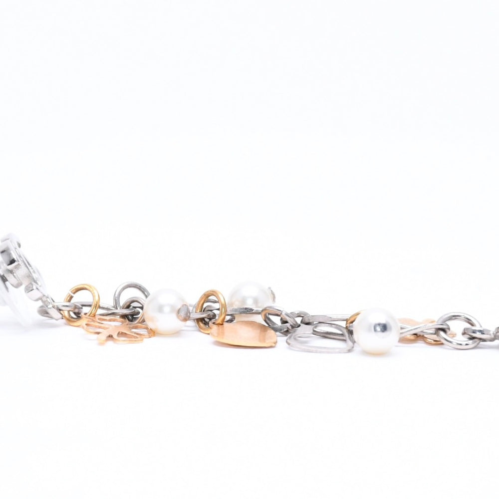 極美品 CHANEL シャネル ドロップピアス 重量約7g 06A刻印 ココマーク クローバー ハート フェイクパール 両耳用 中古 4c063063