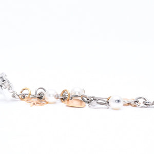極美品 CHANEL シャネル ドロップピアス 重量約7g 06A刻印 ココマーク クローバー ハート フェイクパール 両耳用 中古 4c063063