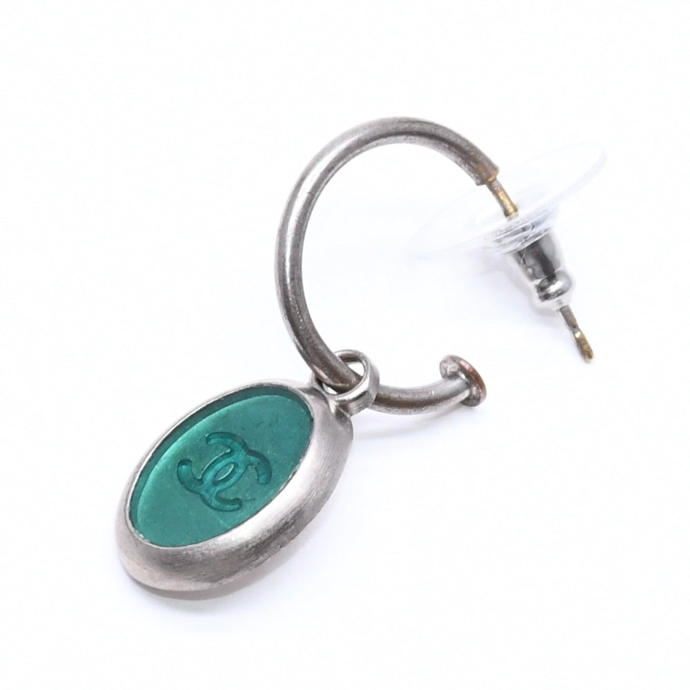 極美品 CHANEL シャネル ピアス イヤリング 重量約3.73g 99A刻印 グリーン 緑 ヴィンテージ 中古 4c069461