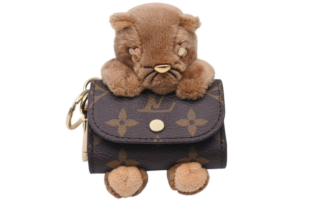 新品未使用 LOUIS VUITTON ルイヴィトン チャーム バッグチャーム・LV キュート ブラウン M01561 ゴールド金具 中古 4c070674