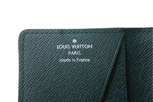 新品未使用 LOUIS VUITTON ルイヴィトン オーガナイザー ドゥ ポッシュ カードケース グリーン レザー モノグラムヘリテージ M12658 中古 4c070678