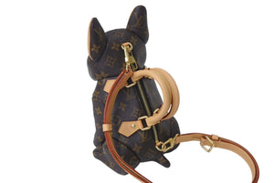 新品未使用 LOUIS VUITTON ルイヴィトン プーチ バッグ ハンドバッグ M12617 モノグラム 2WAY 犬 PVC レザー 中古 4c070679