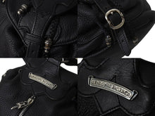 Load image into Gallery viewer, 極美品 CHROME HEARTS クロムハーツ BSフレア ミニリュック レザー シルバー925 ブラック 中古 4c070684