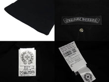 画像をギャラリービューアに読み込む, 新品未使用 ChromeHearts クロムハーツ ニット トップス クロスパッチ CHクロス カシミヤ レザー シルバー925 ブラック 中古 M 4c070686