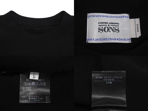 UNITED ARROWS & SONS by DAISUKE OBANA ESEENS United Arrows and Sons Crew Neck Long Sleeve Shirt Black L Size 5512-299-0611 Good Condition Used 4c070690