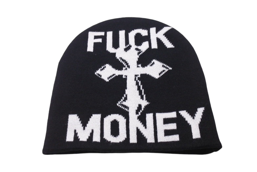 新品未使用 Supreme シュプリーム FUCK MONEY BEANIE ファックマニービーニー ワンサイズ ブラック 中古 4c070698