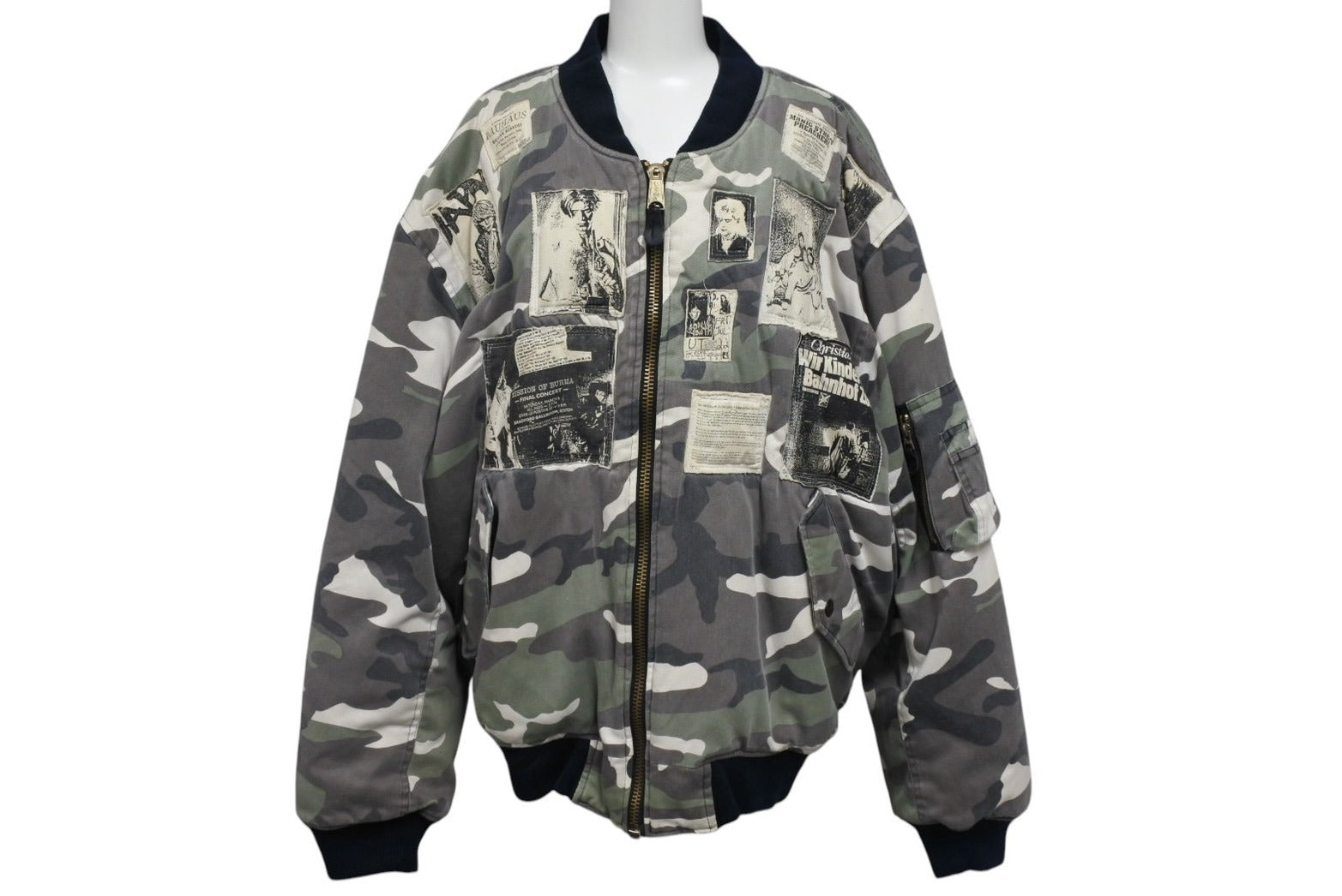 極美品 RAF SIMONS ラフシモンズ 01AW Riot期 パッチワークボンバージャケット MA-1 ホワイトカモ アーカイブ サイズXXL  中古 4c070712 – Casanova Vintage