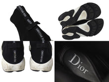 Load image into Gallery viewer, Christian Dior クリスチャンディオール DIOR ID スニーカー ハイカット ファブリック ブラック ホワイト サイズ34 美品 中古 4c070739