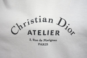 Christian Dior クリスチャンディオール アトリエ ロゴ プリント 半袖Ｔシャツ ホワイト ATELIER コットン 863J62110533 サイズXS 美品 中古 4c070753