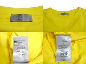 DIOR ディオール 半袖Tシャツ ブランドロゴ 143J685C0677 イタリア製 コットン イエロー ホワイト サイズXS 美品 中古 4c070757