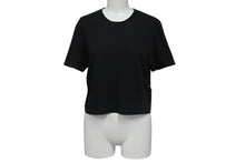画像をギャラリービューアに読み込む, Saint laurent サンローラン クロップド 半袖Tシャツ 693298 サイズ M YSL ロゴ ブラック コットン 美品 中古 4c070769