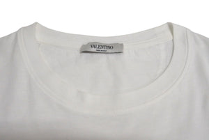 VALENTINO ヴァレンチノ 半袖Ｔシャツ VV0MG10V6YH サイズXS ブランドロゴ ホワイト コットン 美品 中古 4c070781