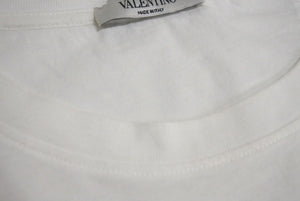 VALENTINO ヴァレンチノ 半袖Ｔシャツ VV0MG10V6YH サイズXS ブランドロゴ ホワイト コットン 美品 中古 4c070781