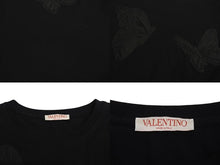 Load image into Gallery viewer, VALENTINO ヴァレンティノ バタフライ 装飾 半袖Ｔシャツ ブラック 蝶々 刺繍 コットン トップス XV3MG10V88J サイズL 美品 中古 4c070809