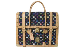 Like new LOUIS VUITTON × Takashi Murakami Louis Vuitton Handbag Sac d'Geantique M92056 Black Multi Used 4c070818