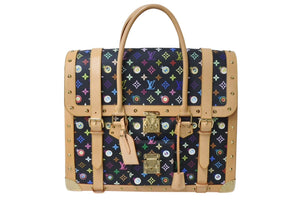 Like new LOUIS VUITTON × Takashi Murakami Louis Vuitton Handbag Sac d'Geantique M92056 Black Multi Used 4c070818
