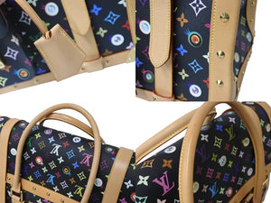 Like new LOUIS VUITTON × Takashi Murakami Louis Vuitton Handbag Sac d'Geantique M92056 Black Multi Used 4c070818
