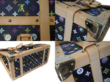 画像をギャラリービューアに読み込む, 新品同様 LOUIS VUITTON × 村上隆 ルイヴィトン ハンドバッグ サックジギャンティック M92056 ブラック マルチ 中古 4c070818