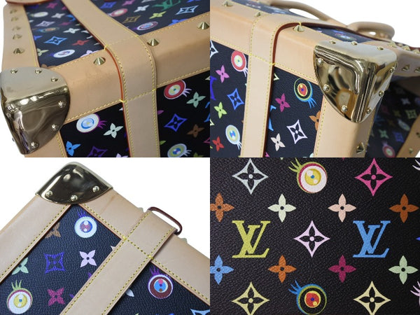 Like new LOUIS VUITTON × Takashi Murakami Louis Vuitton Handbag Sac d'Geantique M92056 Black Multi Used 4c070818