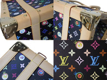 画像をギャラリービューアに読み込む, 新品同様 LOUIS VUITTON × 村上隆 ルイヴィトン ハンドバッグ サックジギャンティック M92056 ブラック マルチ 中古 4c070818