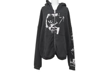 画像をギャラリービューアに読み込む, E.R.D. ENFANTS RICHES DÉPRIMÉS アンファン・リッシュ・デプリメ ASPHYXIATION ASSEMBLAGE ZIP HOODIE ジップパーカー パイル ブラック 黒 ウォッシュ加工 美品 中古 4c070822