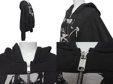 画像をギャラリービューアに読み込む, E.R.D. ENFANTS RICHES DÉPRIMÉS アンファン・リッシュ・デプリメ ASPHYXIATION ASSEMBLAGE ZIP HOODIE ジップパーカー パイル ブラック 黒 ウォッシュ加工 美品 中古 4c070822