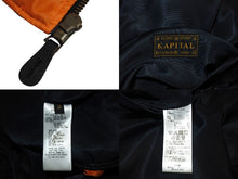 Load image into Gallery viewer, KAPITAL キャピタル SHAM BOMBER JACKET シャムボンバー ジャケット MA-1 K2110LJ070 ブラック オレンジ サイズ3 美品 中古 4c070824